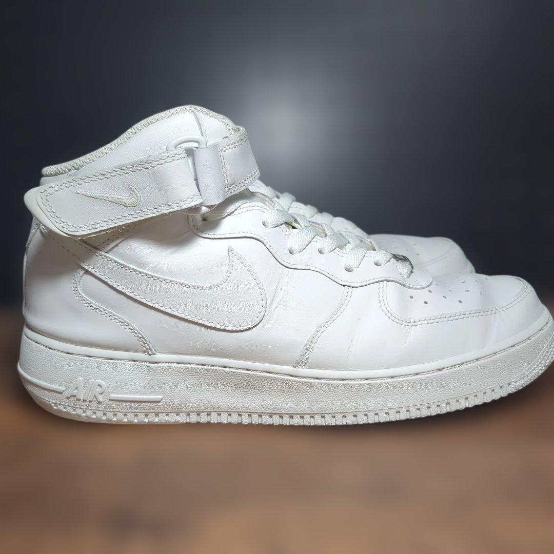 【27.5cm中古】ナイキ エアフォース1 ミッド ホワイト