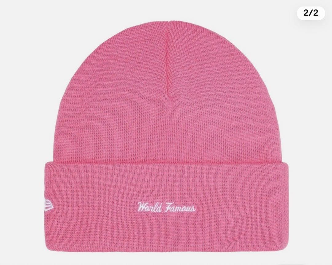 Supreme 25FW Box Logo Beanieピンク