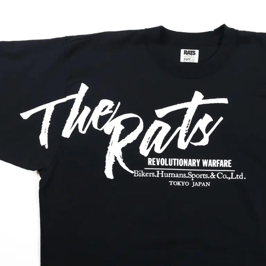 RATS ラッツ SCRIPT BIG LOGO TEE Tシャツ XL 黒