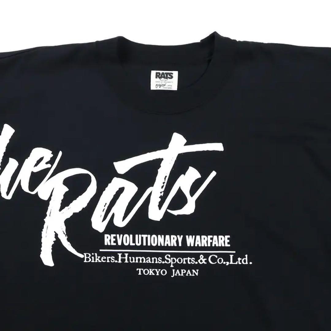 RATS ラッツ SCRIPT BIG LOGO TEE Tシャツ XL 黒