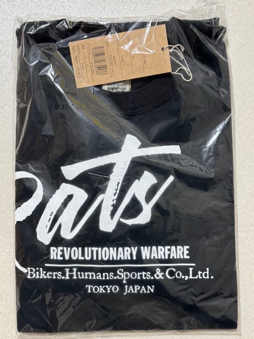 RATS ラッツ SCRIPT BIG LOGO TEE Tシャツ XL 黒