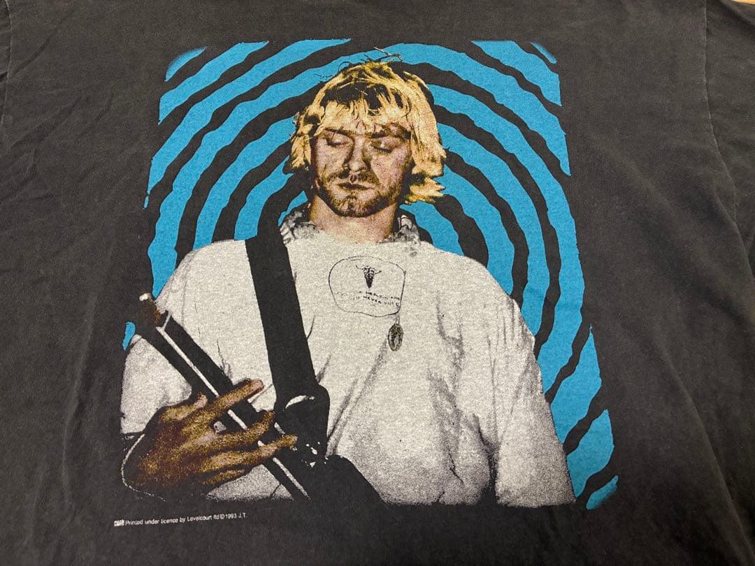 古着カートコバーン Cobain シングルステッチ 両面プリント バンT