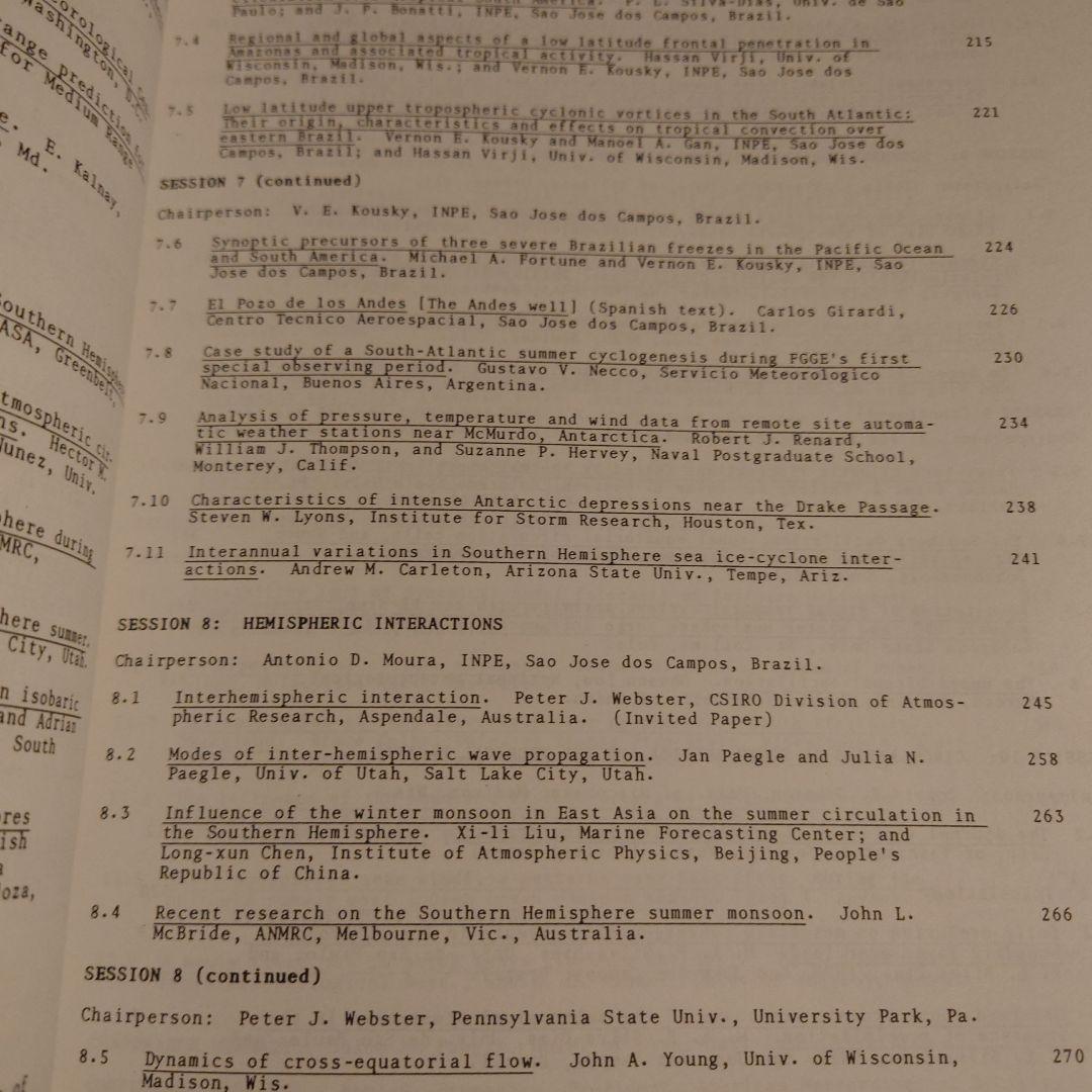 ★ぬ 洋書 英語 / 第 1 回南半球気象学国際会議 1983