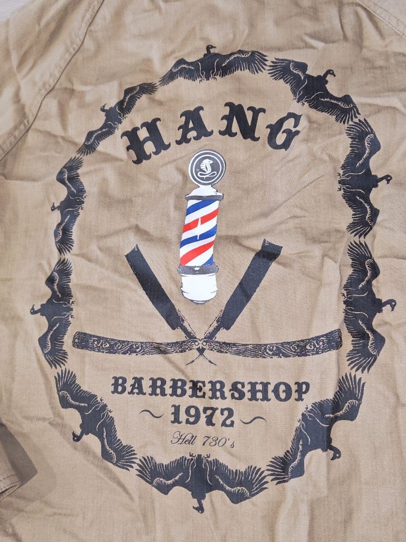 HANG BARBERSHOP ジップアップジャケット ベージュ ハング 犯具