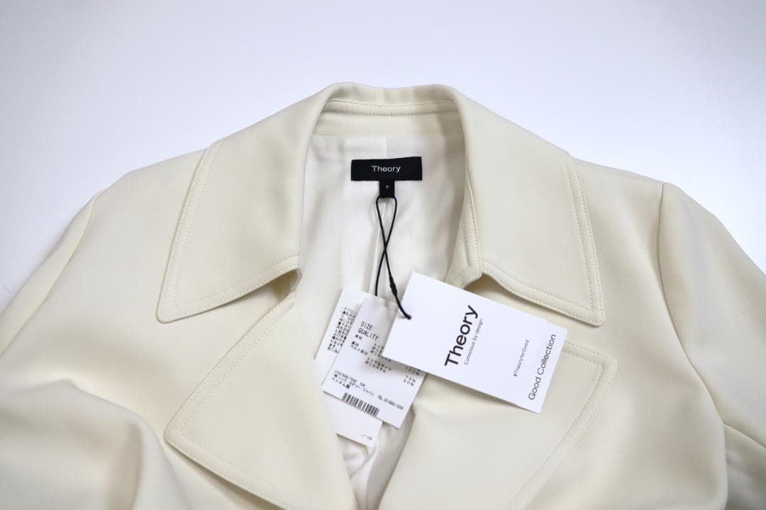 Theory 23SS Admiral Crepe トレンチ コート 白 P