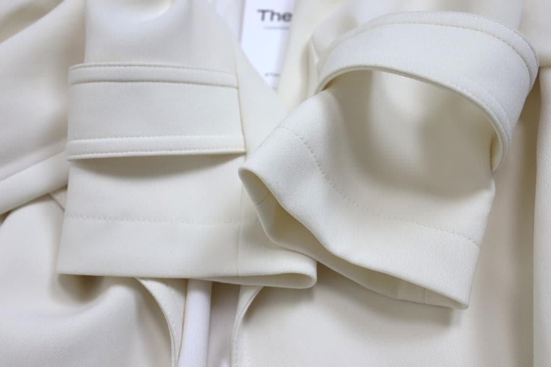 Theory 23SS Admiral Crepe トレンチ コート 白 P