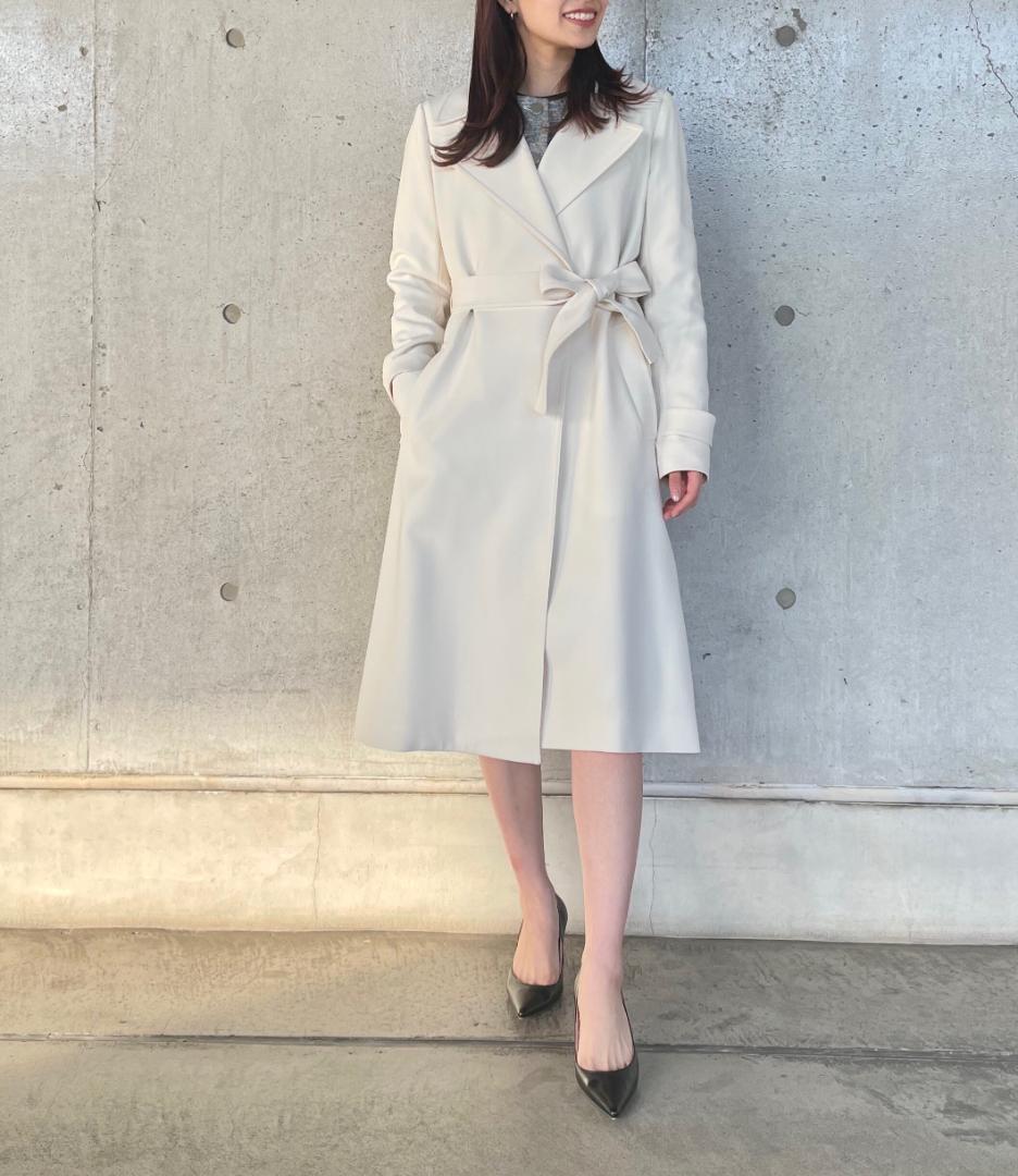 Theory 23SS Admiral Crepe トレンチ コート 白 P