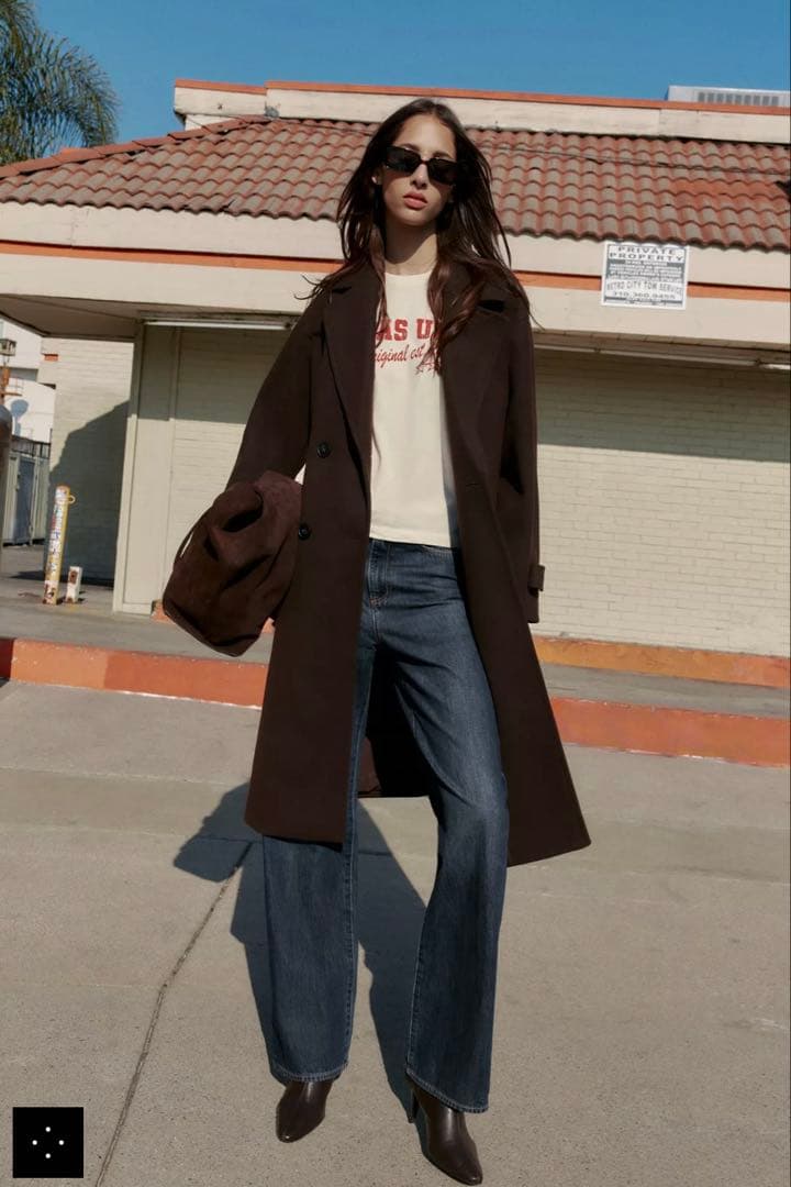 【試着のみ】ZARA ソフトオーバーサイズコート XS
