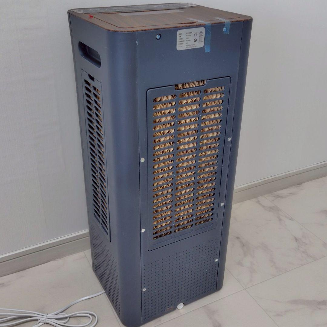 8L 加湿器 強力 扇風機 イオン発生 スポットクーラー 木目調 空気循環