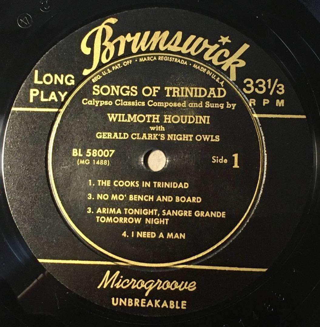 洋楽 WILMOTH HOUDINI - SONGS OF TRINIDAD