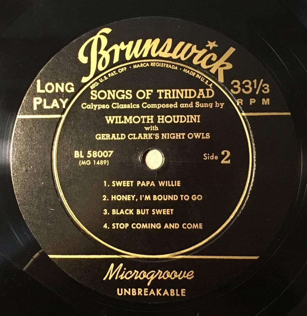洋楽 WILMOTH HOUDINI - SONGS OF TRINIDAD