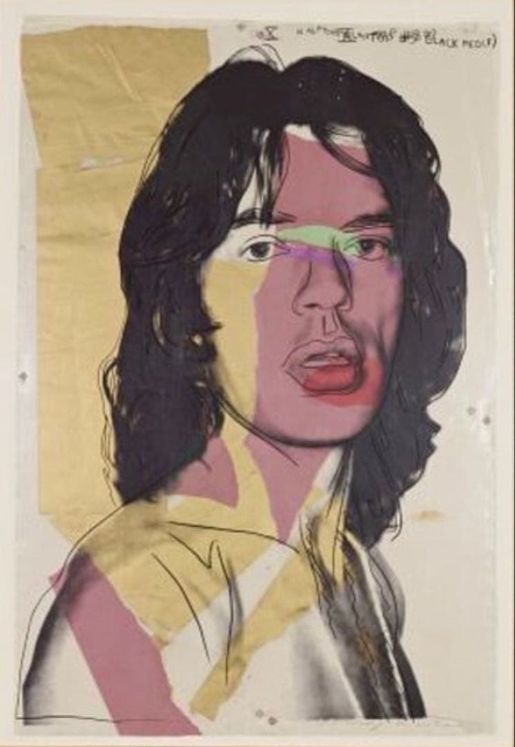 美品！ウィーン近代美術館ポスター・Andy Warhol・Mick Jagger