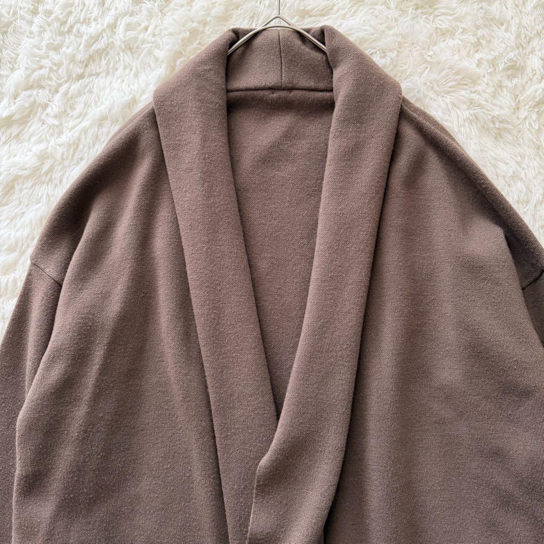 MUSE de Deuxieme Classe スムースニットガウンコート 茶
