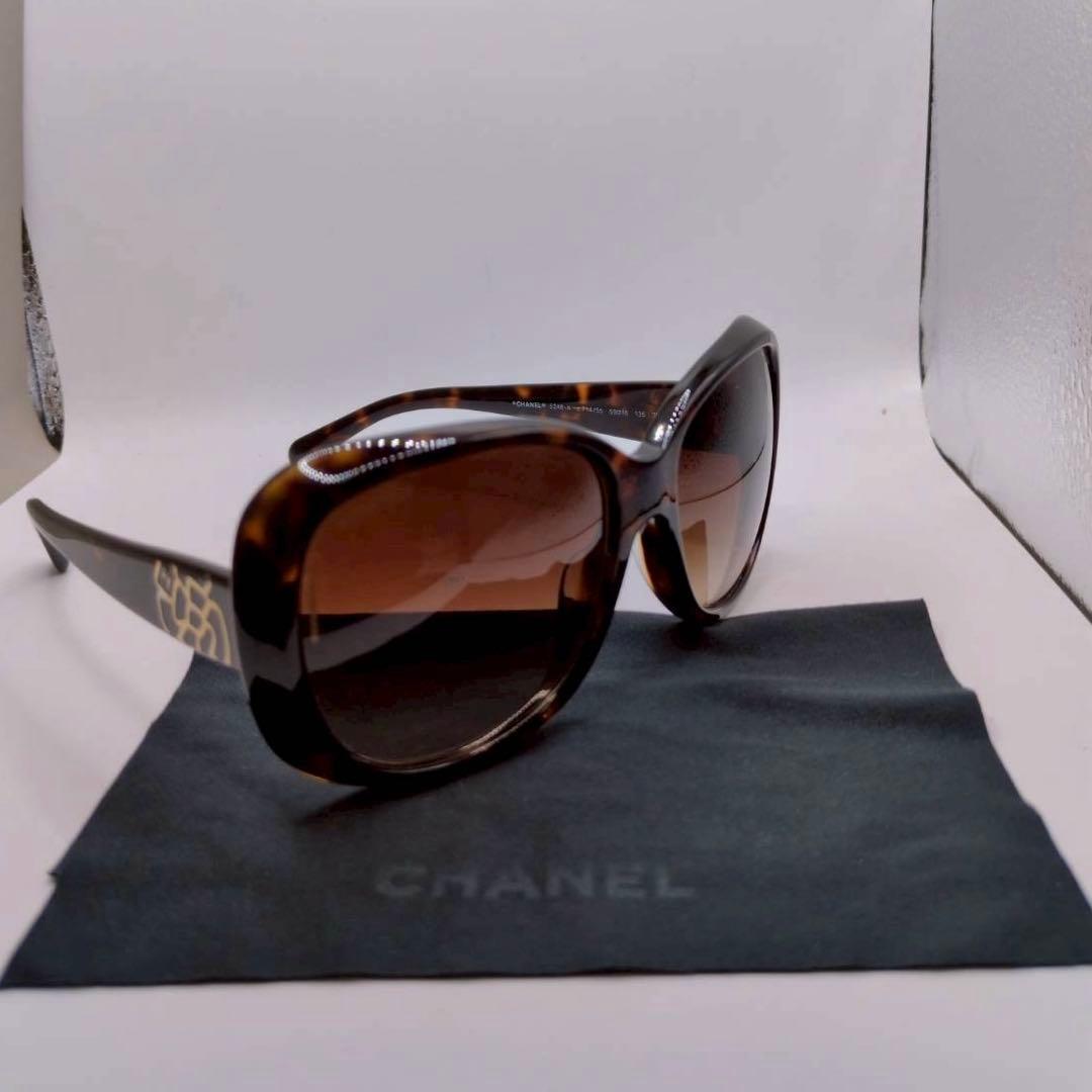 CHANEL シャネル　サングラス　ココマーク　カメリアバタフライ　べっ甲　箱
