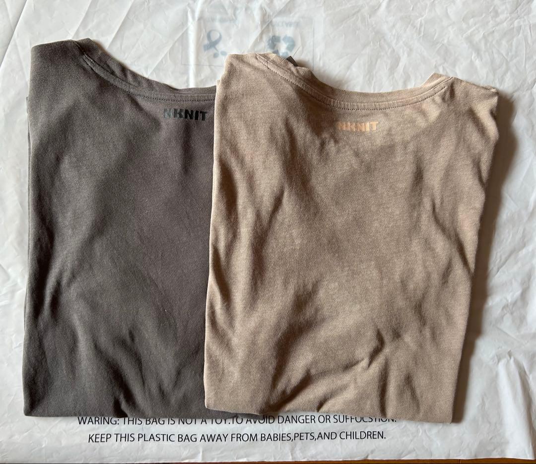 トップス NKNIT dry cotton T-shirts 2piece set