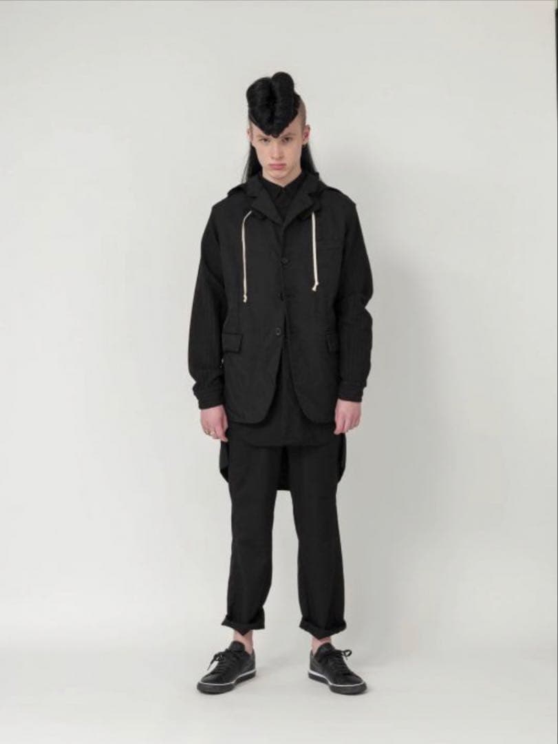 BLACK COMME des GARCONS ポリ縮フードジャケットM