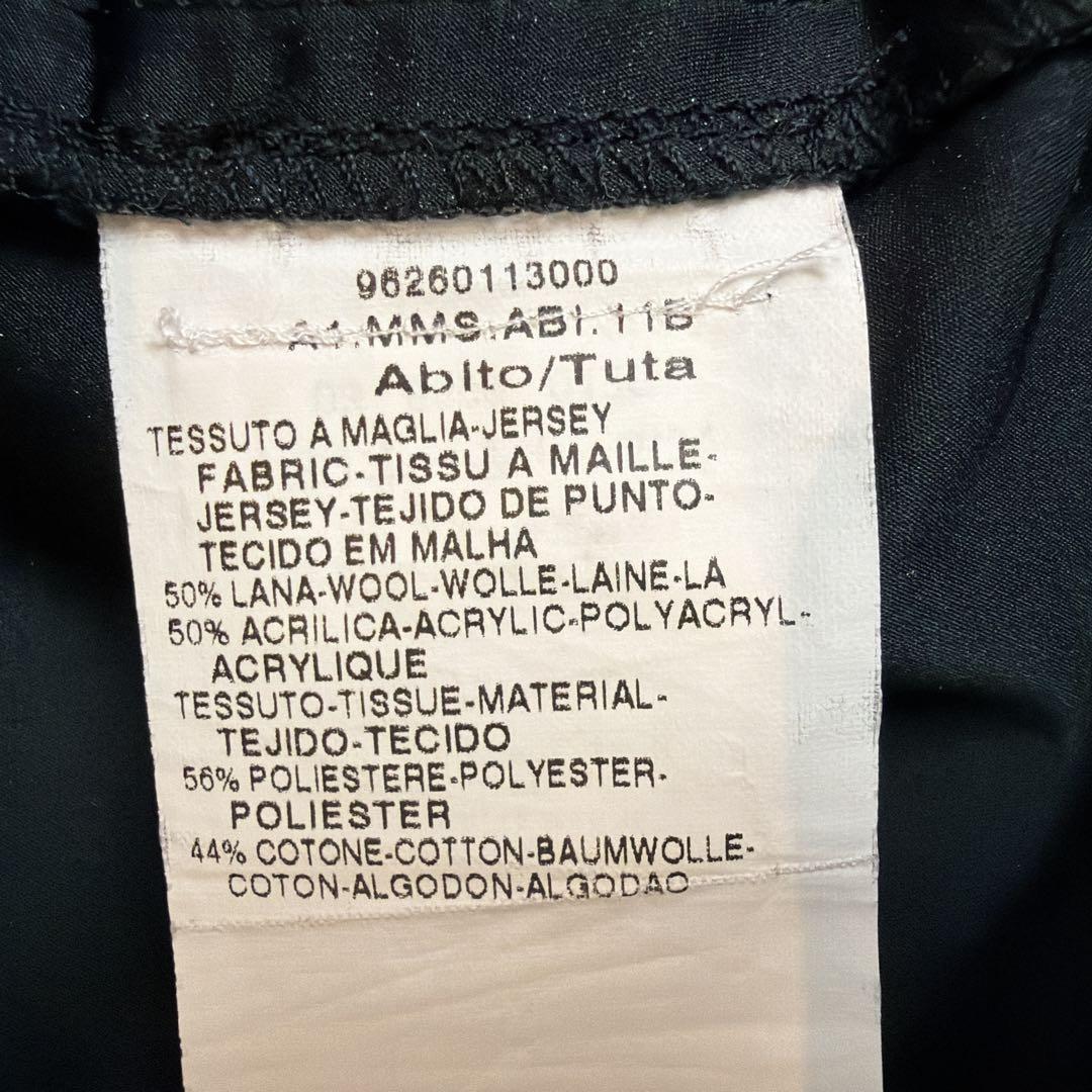 【美品】'S Max Mara レザー切替ワンピース ニット×コットン 黒 M