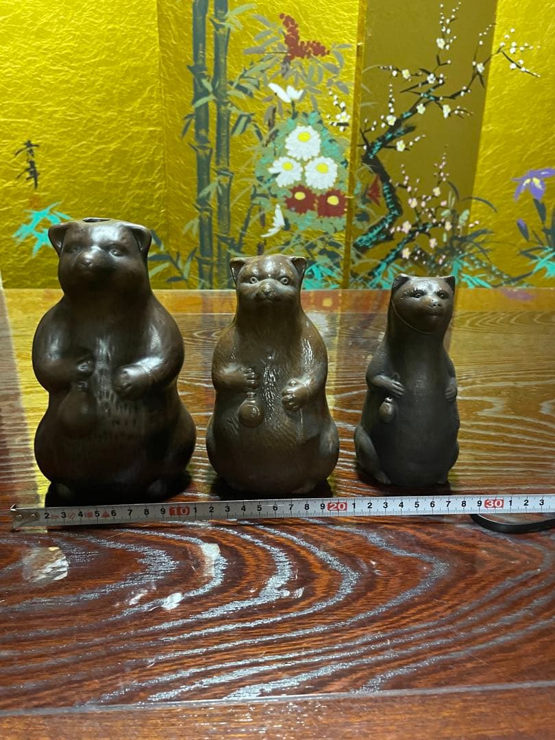 備前焼　タヌキ　3個セット