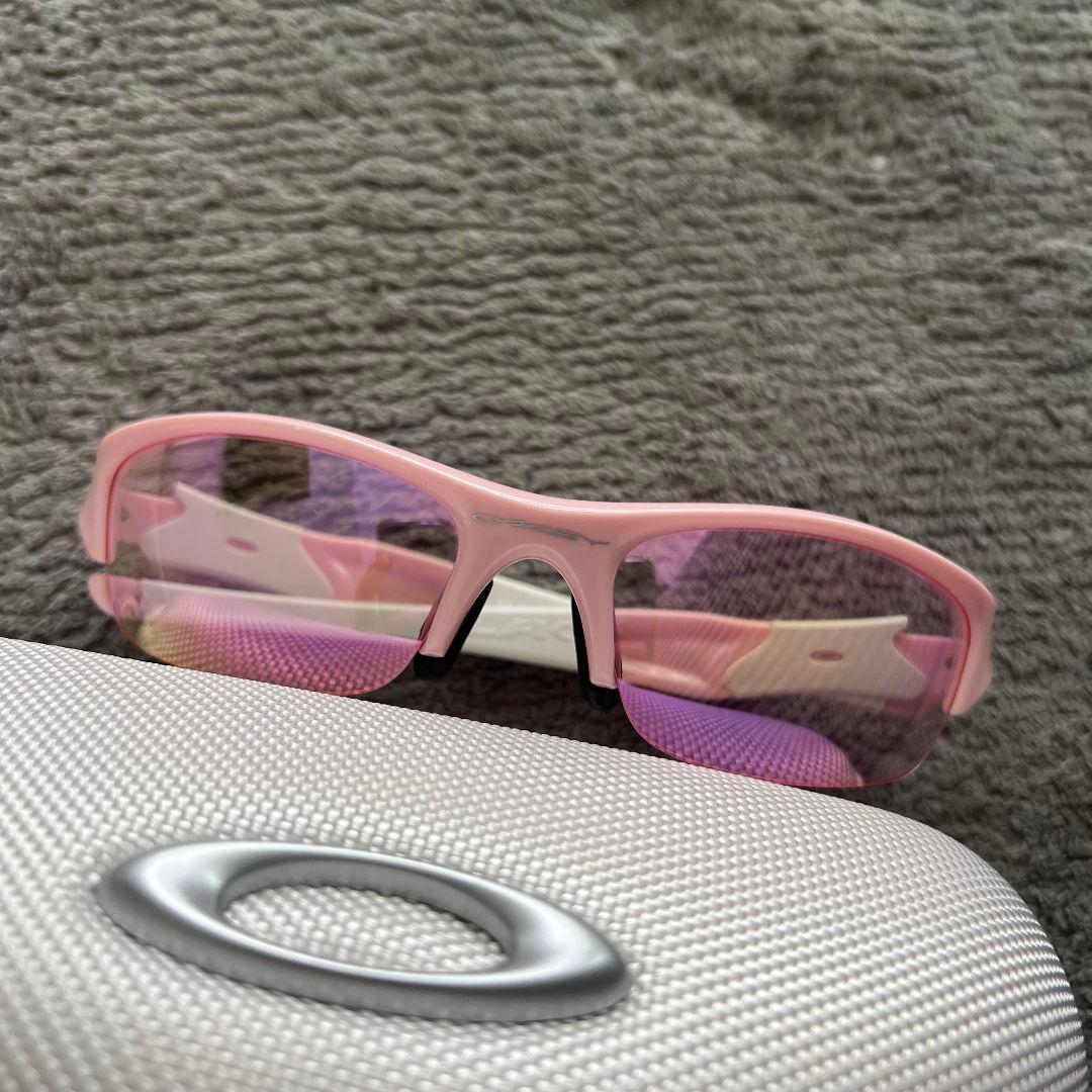 オークリー　フラックジャケット　サングラス　ピンク　ケース付 OAKLEY