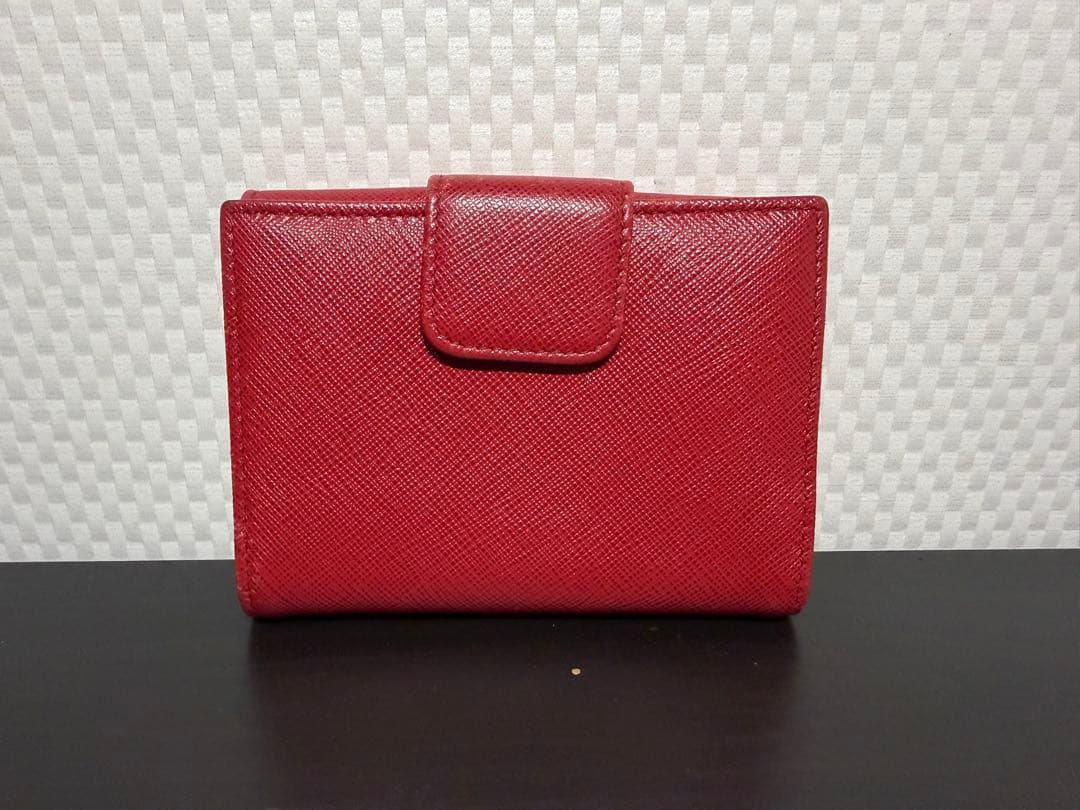 RY/1.22/8 プラダ　財布　三つ折り財布　レッド