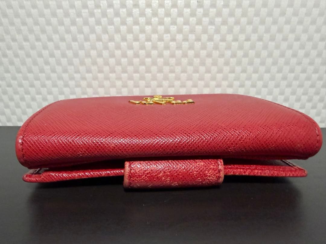 RY/1.22/8 プラダ　財布　三つ折り財布　レッド