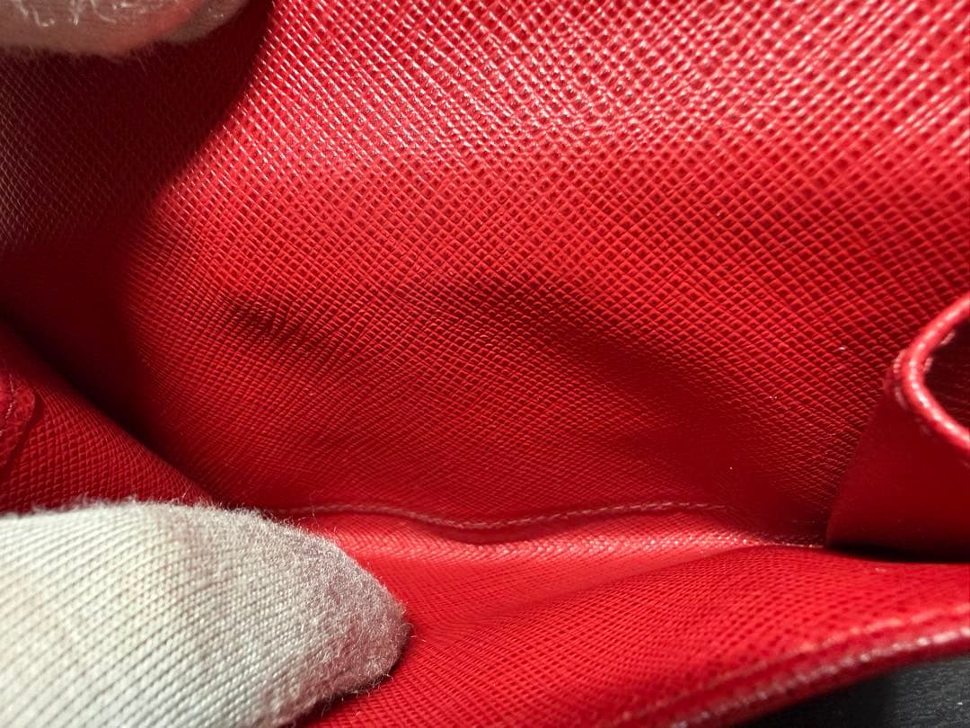 RY/1.22/8 プラダ　財布　三つ折り財布　レッド