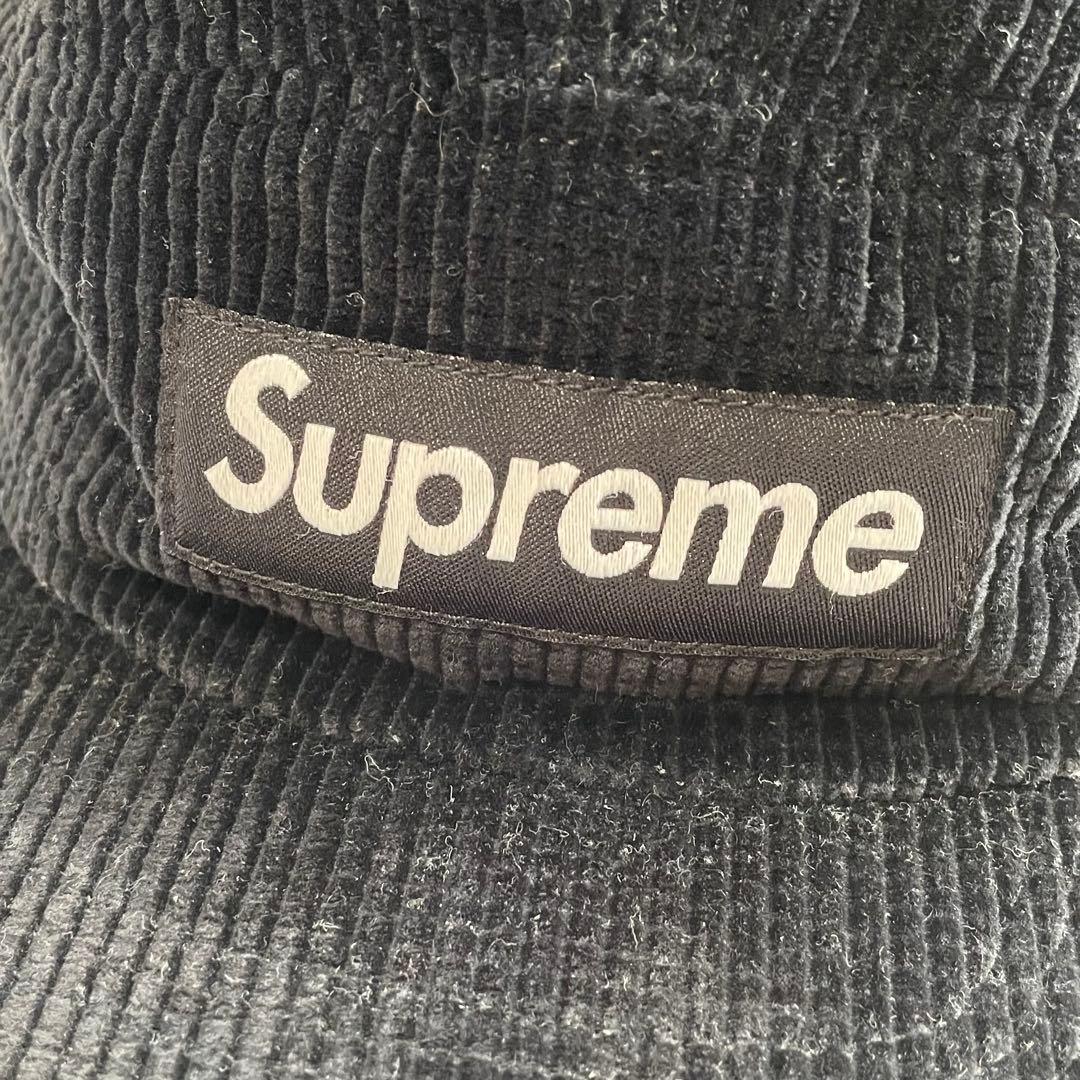 【極希少】Supreme Corduroy Camp Cap ブラック