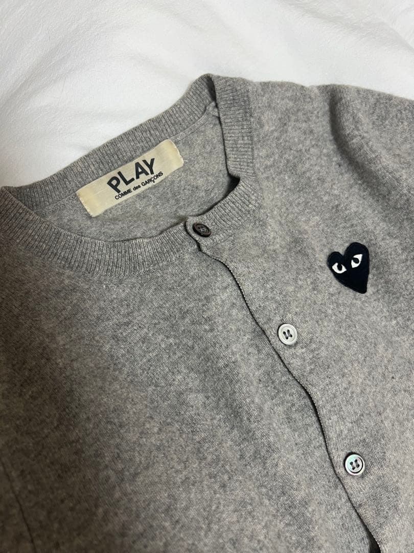 PLAY COMME des GARCONS グレー カーディガン　M