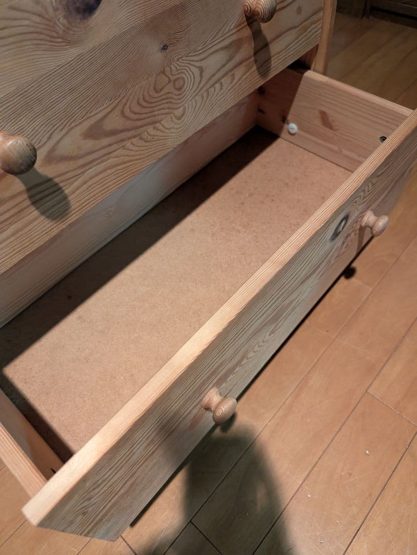 《送料込》イケア ラスト 3段チェスト タンス 無垢材 木製家具