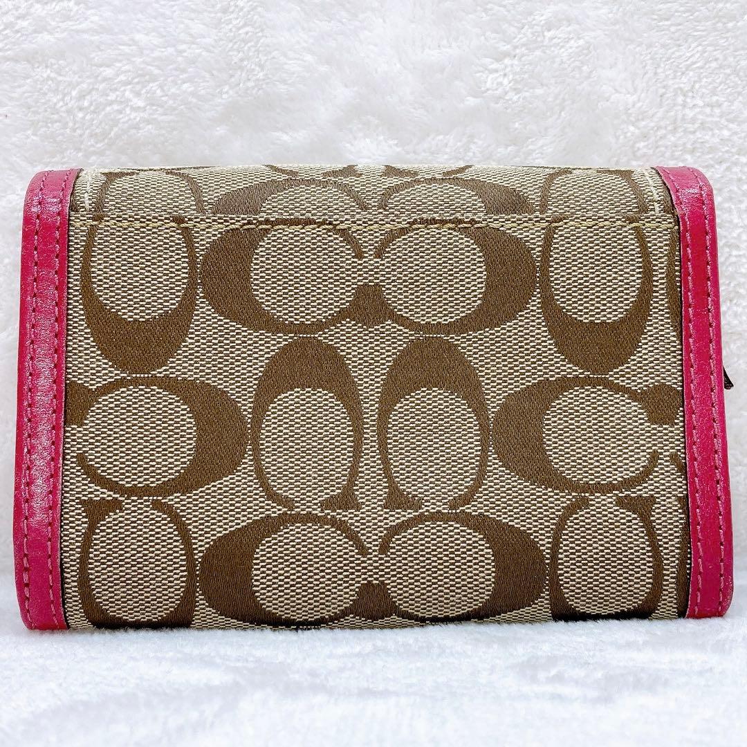 小物 Coach Soho Signature Wallet Pink y2k