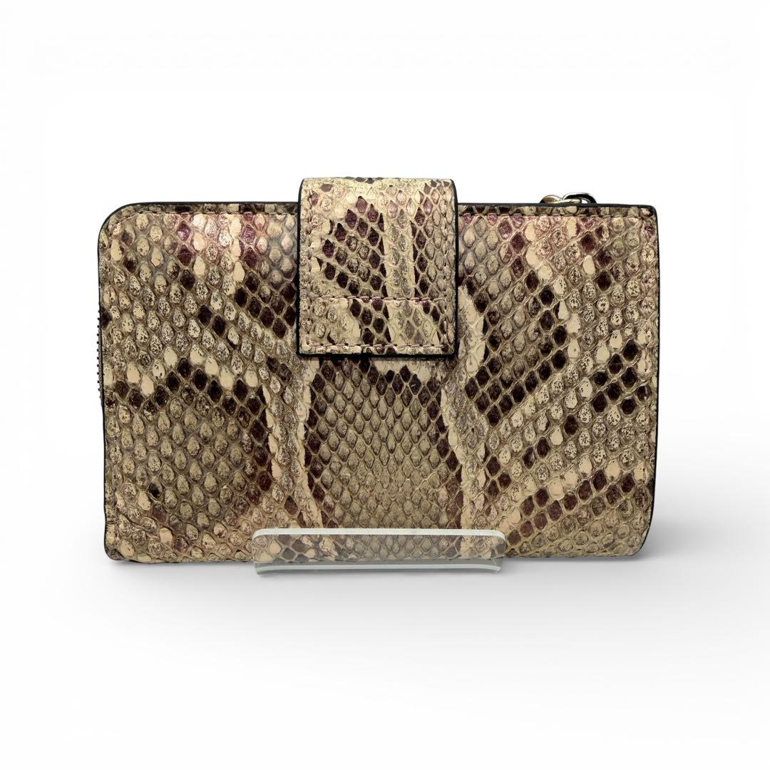 【美品】 GUCCI グッチ パイソンレザー マーモント 折り財布 w6