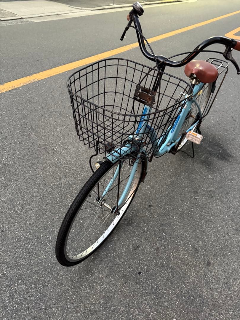 165 自転車 大阪市 【引取り限定】 26インチ ママチャリ カゴ大きい