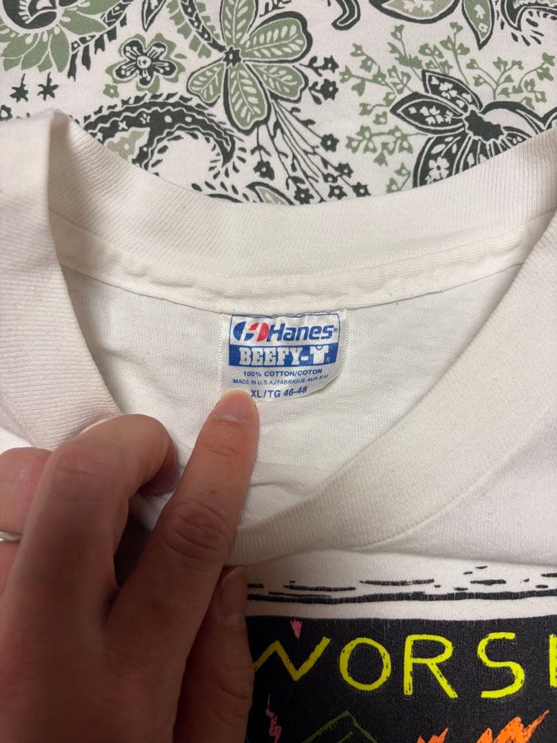 M*1様 【USA製】90s Oneita Tシャツ XL ヴィンテージ アート