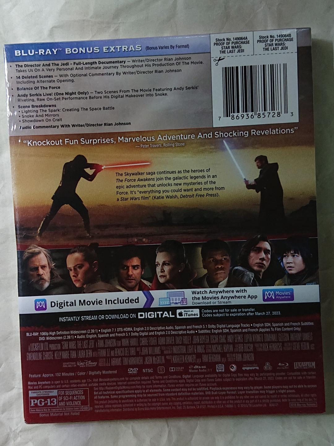 スター・ウォーズ 最後のジェダイ スチールブック Blu-ray