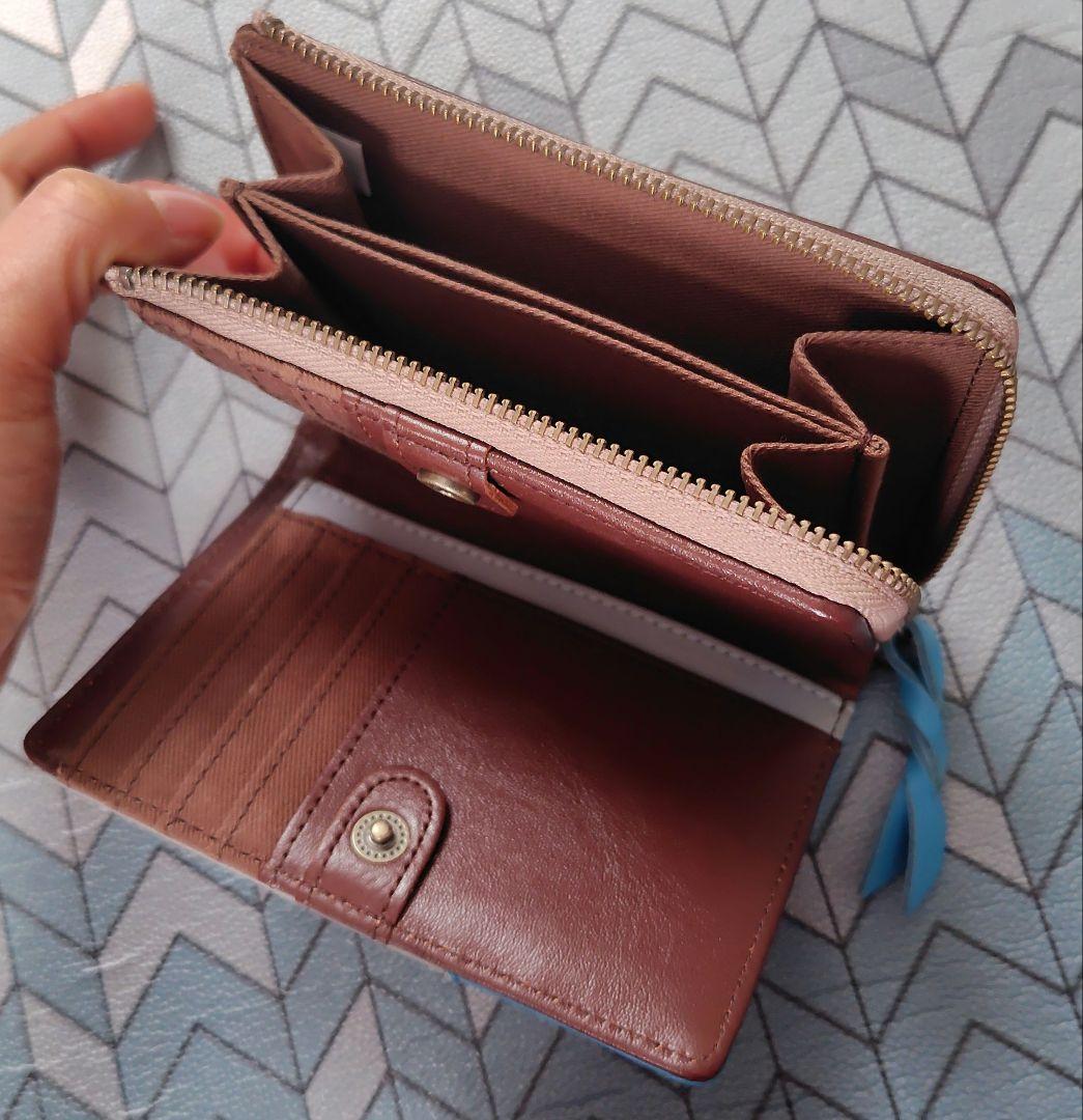 NADAYA ムーミン本革二つ折り財布　ブルー