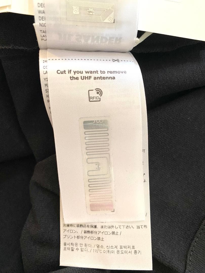 25AW【新品】JIL SANDER ジルサンダー ロゴ コットンTシャツ 黒L