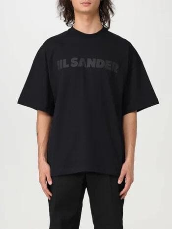 25AW【新品】JIL SANDER ジルサンダー ロゴ コットンTシャツ 黒L
