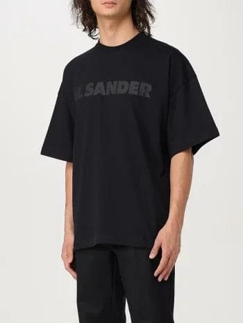 25AW【新品】JIL SANDER ジルサンダー ロゴ コットンTシャツ 黒L
