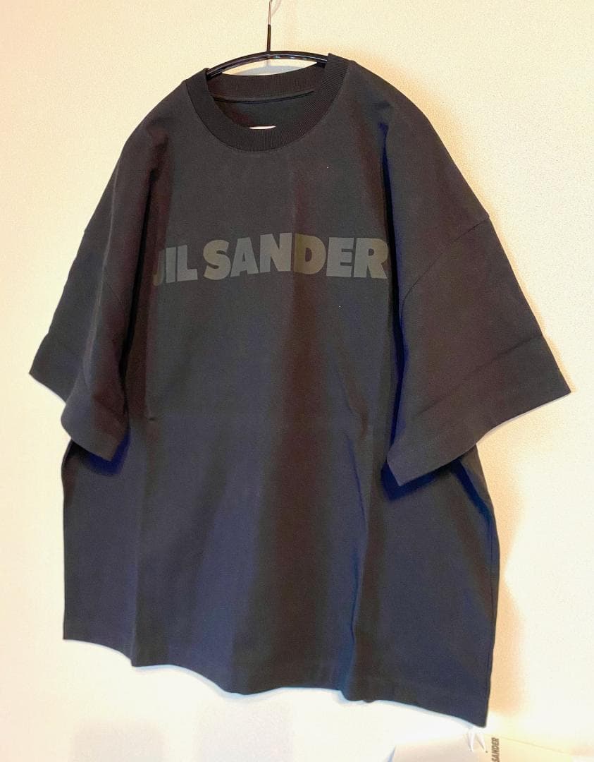 25AW【新品】JIL SANDER ジルサンダー ロゴ コットンTシャツ 黒L