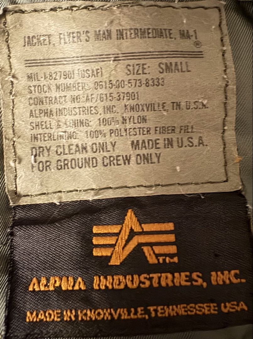 ALPHA MA-1 usa製　米軍