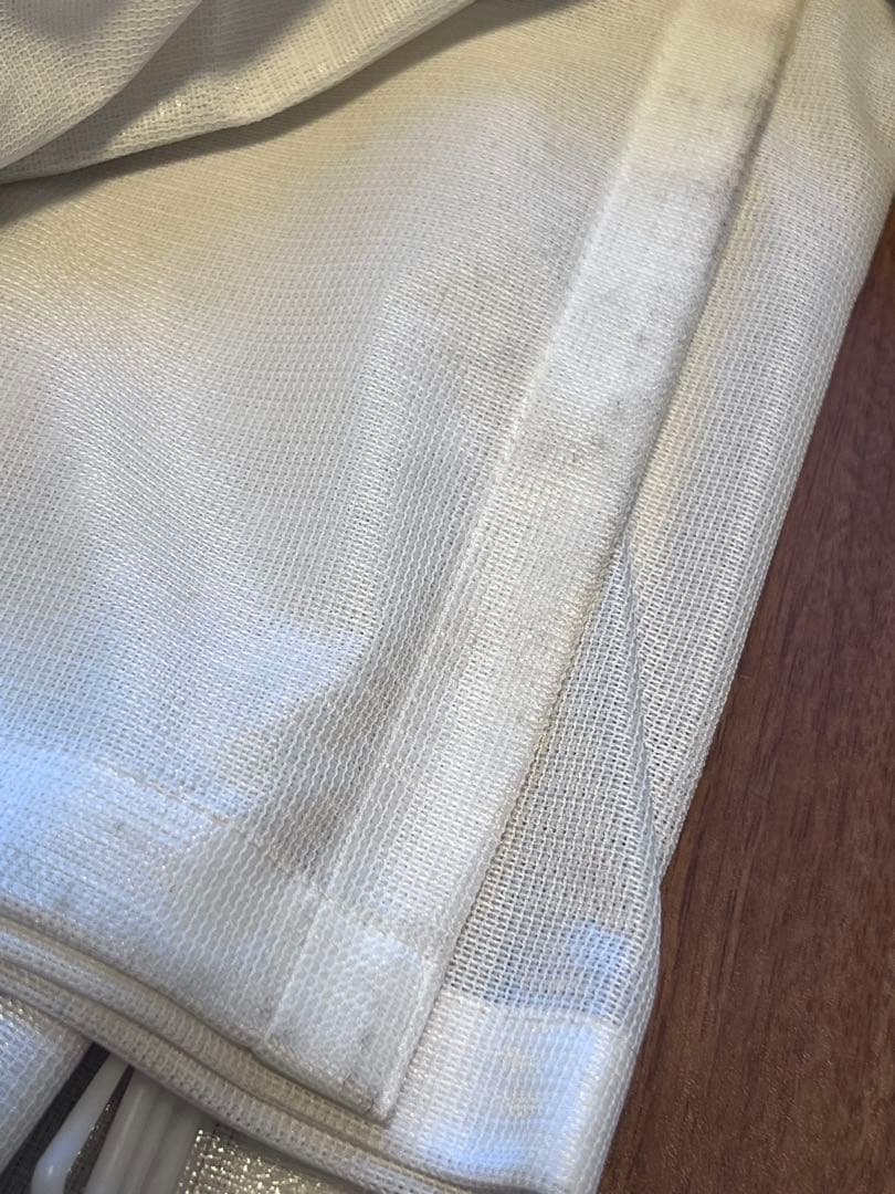 無印良品　MUJI カーテン　遮光1級　防災　レース2点セット　腰高窓　出窓
