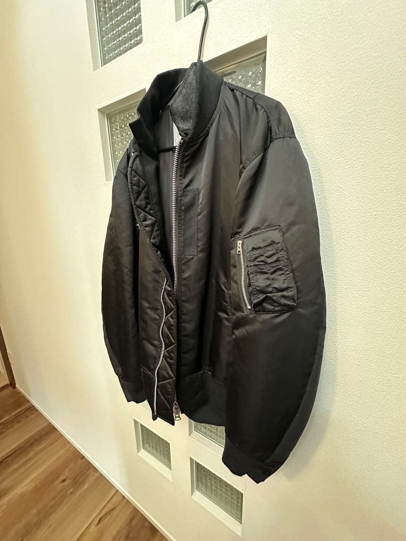 【美品】sacai Suiting blouson MA-1