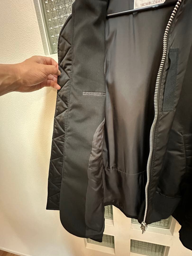 【美品】sacai Suiting blouson MA-1