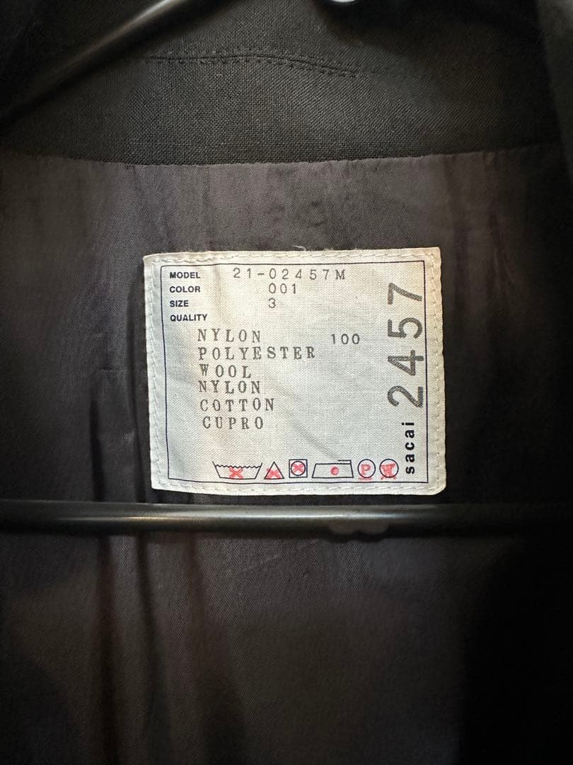 【美品】sacai Suiting blouson MA-1