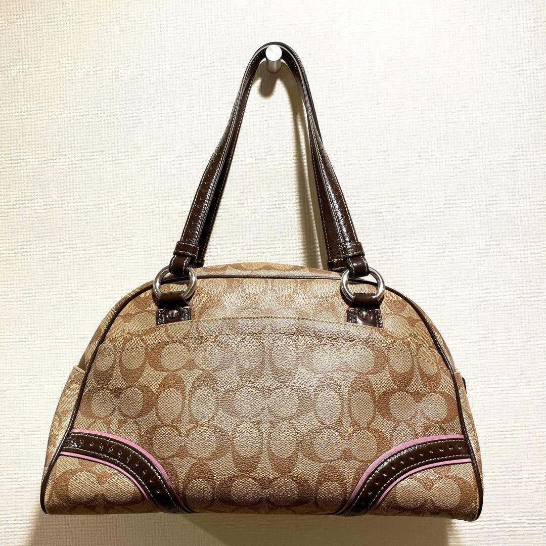 超美品　COACH コーチ コーチ サッチェル ボストンバッグ シグネチャー