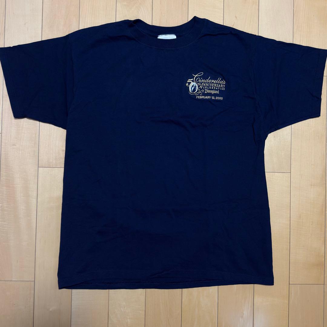 シンデレラ 50周年記念 刺繍 Tシャツ XLサイズ 00s ディズニー 古着