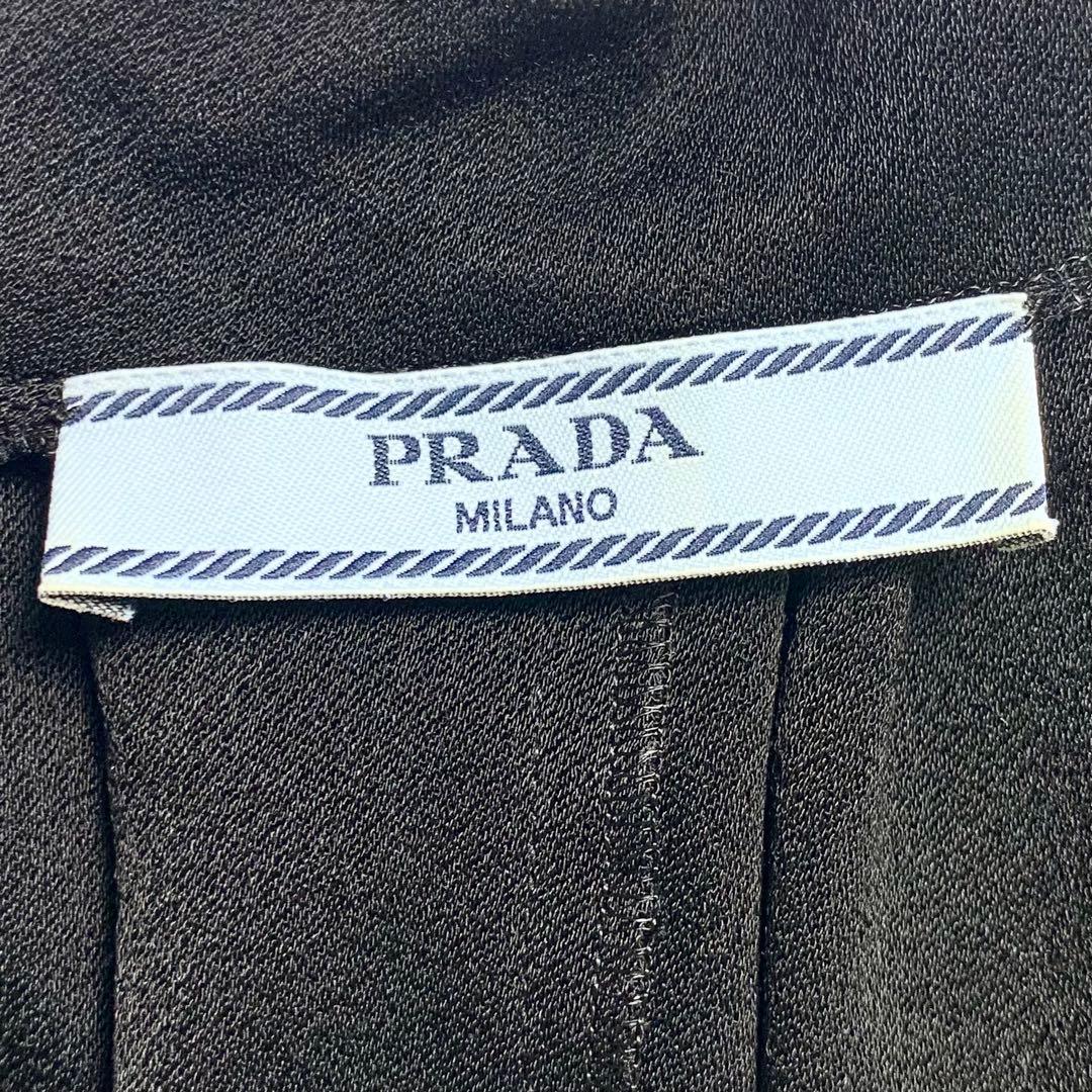 美品　PRADA プラダ　リボン　フレアワンピース　ワンピース　ドレス
