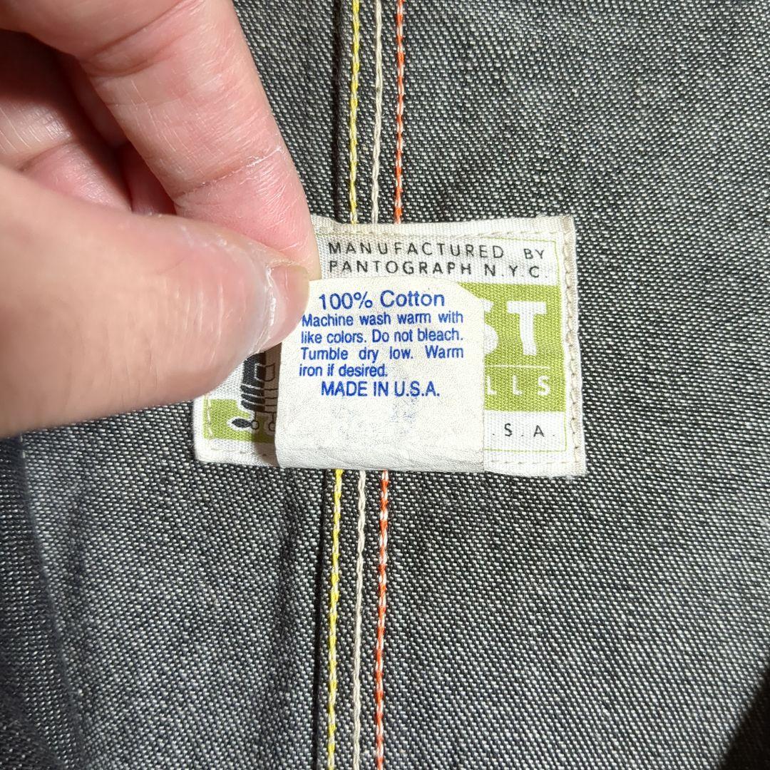 POST OVERALLS リジットデニムカバーオール 90s初期タグ　USA製