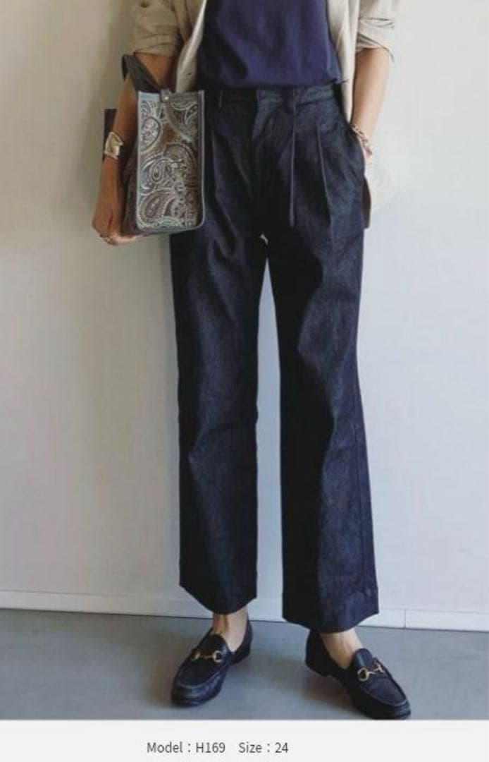 【✨新品タグ付き】坪田あさみ × woadblue / 2タック デニムパンツ