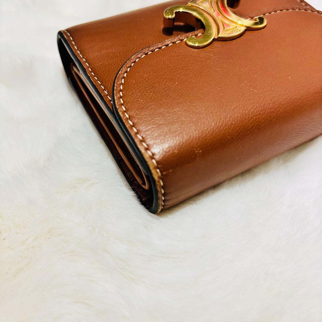 CELINE トリオンフ　財布　タン